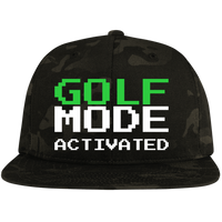 GOLF MODE Embroidered Flat Bill High-Profile Snapback Hat