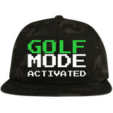 GOLF MODE Embroidered Flat Bill High-Profile Snapback Hat