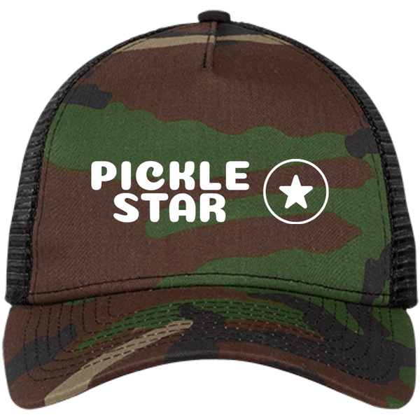 Pickle Star Embroidered Snapback Trucker Cap