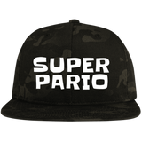 SUPER PARIO Embroidered Flat Bill High-Profile Snapback Hat