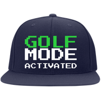 GOLF MODE Embroidered Flat Bill High-Profile Snapback Hat