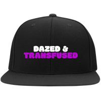 DAZED & TRANSFUSED Embroidered Flat Bill High-Profile Snapback Hat