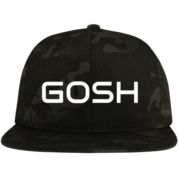 GOSH  Embroidered Flat Bill High-Profile Snapback Hat