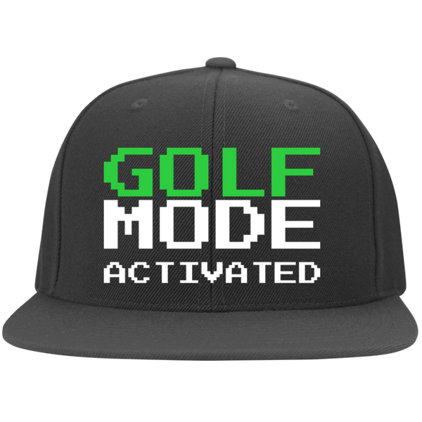 GOLF MODE Embroidered Flat Bill Twill Flexfit Cap