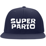 SUPER PARIO Embroidered Flat Bill High-Profile Snapback Hat