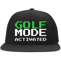 GOLF MODE Embroidered Flat Bill Twill Flexfit Cap