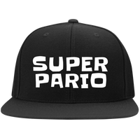 SUPER PARIO Embroidered Flat Bill High-Profile Snapback Hat