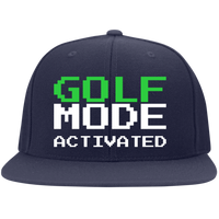 GOLF MODE Embroidered Flat Bill Twill Flexfit Cap