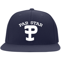 P Branded Embroidered Flat Bill Twill Flexfit Cap