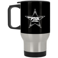 PAR STAR star logo Silver Stainless Travel Mug