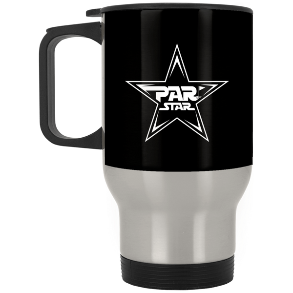 PAR STAR star logo Silver Stainless Travel Mug