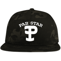 P Branded Embroidered Flat Bill High-Profile Snapback Hat