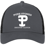 Pure Stones Embroidered Snapback Trucker Cap