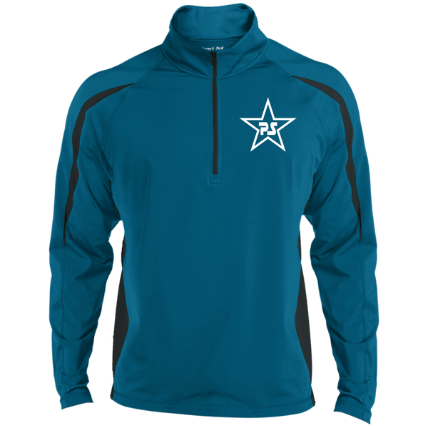 PS Star - Men's Sport Wicking Colorblock 1/2 Zip