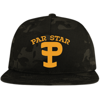 P Branded - Embroidered Flat Bill High-Profile Snapback Hat