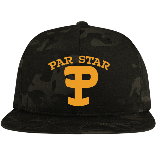 P Branded - Embroidered Flat Bill High-Profile Snapback Hat