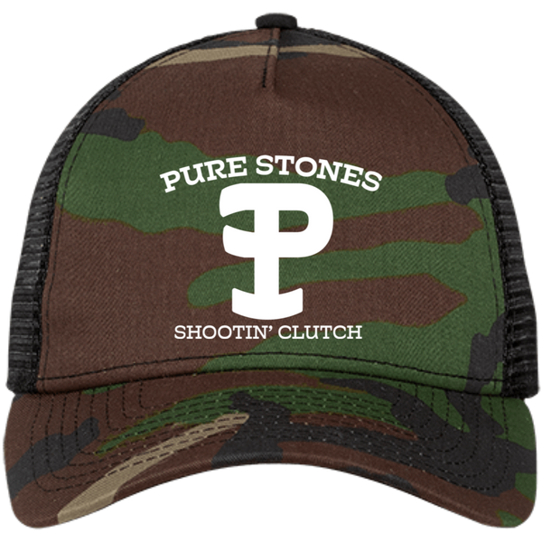 Pure Stones Embroidered Snapback Trucker Cap