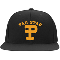 P Branded Embroidered Flat Bill Twill Flexfit Cap