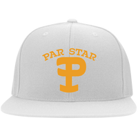 P Branded Embroidered Flat Bill Twill Flexfit Cap