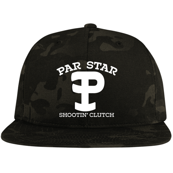 P Branded Embroidered Flat Bill High-Profile Snapback Hat