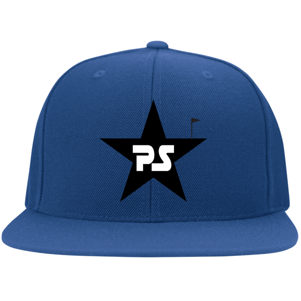 PS star w/ flag - Flat Bill Twill Flexfit Cap